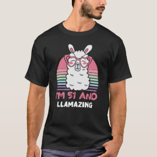 51 Jahre alter Tag Llamazing Llama 51. Geburtstag T-Shirt