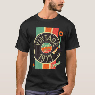 51 Jahre Geburtstagsmann 1971 April Plattenspieler T-Shirt