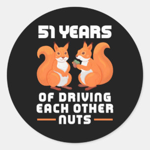 51 Jahre, sich gegenseitig zu fahren, die besten F Runder Aufkleber