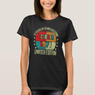 51 Jahre Vintager Oktober 1971 Geburtstag T-Shirt