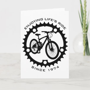 51-jähriger Mountainbiker 1974 51. Geburtstag Biki Karte