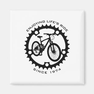 51-jähriger Mountainbiker 1974 51. Geburtstag Biki Magnet