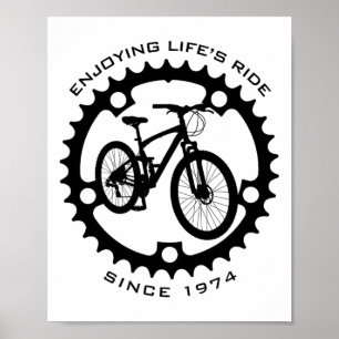 51-jähriger Mountainbiker 1974 51. Geburtstag Biki Poster