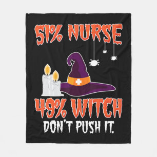 51 Krankenschwester 49 Hexe Damen Herren Halloween Fleecedecke