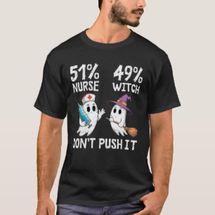 51 Krankenschwester 49 Hexe - Lustige Pflegekraft T-Shirt