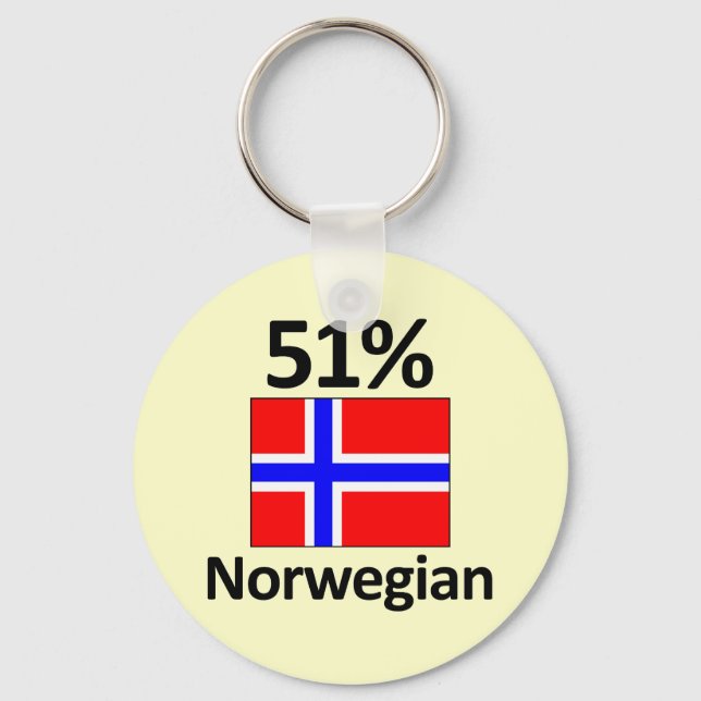 51 % Norwegisch Schlüsselanhänger (Vorderseite)