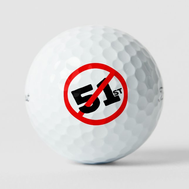51. Staat Kein Weg Golfball (Vorderseite)