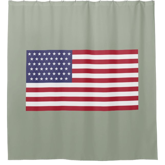 51 Sternenflagge der USA (USA) Duschvorhang (Vorderseite)