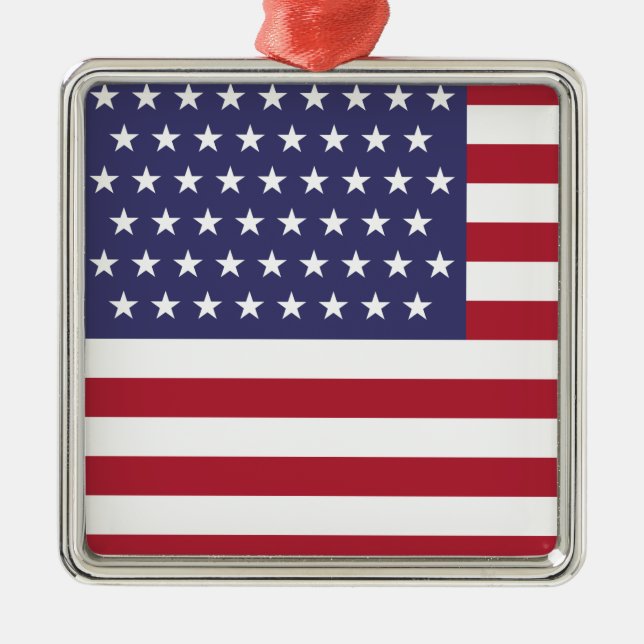 51 Sternenflagge der USA (USA) Ornament Aus Metall (Vorne)