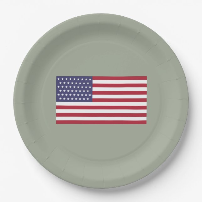 51 Sternenflagge der USA (USA) Pappteller (Vorderseite)