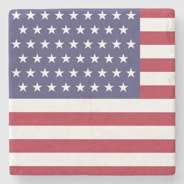 51 Sternenflagge der USA (USA) Steinuntersetzer (Vorderseite)