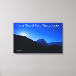 51" x 33" Gletscherpark Sunrise Wrapped Canvas Leinwanddruck