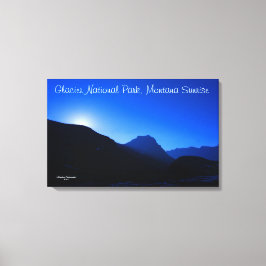 51" x 33" Gletscherpark Sunrise Wrapped Canvas Leinwanddruck