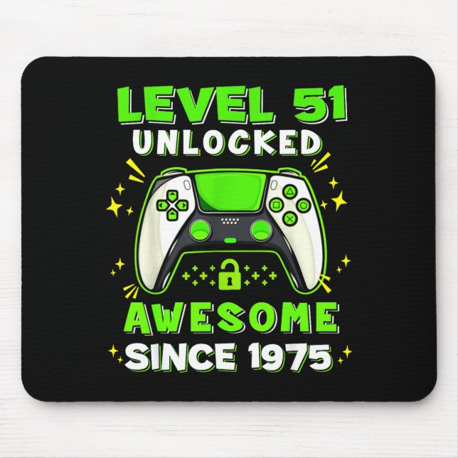 51st Birthday For Men 51 Years Birthday  Mousepad (Vorne)