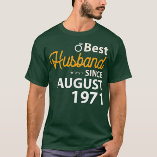 51st Wedding Anniversary Husband Since August 1971 T-Shirt