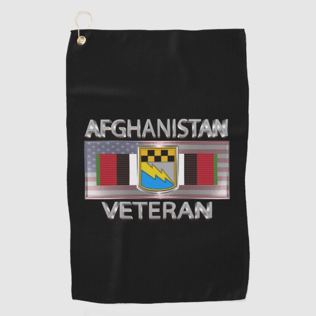 525 MI Brigade Afghanistan Veteran Golfhandtuch (Vorderseite)