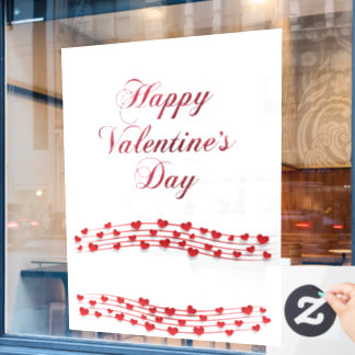 52.00" * 72.00" Valentinfenster-Klammer Fensteraufkleber