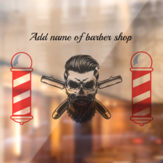 52" * 37,56" Barbershop Fensterheber Fensteraufkleber