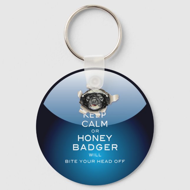 [52] Behalt Ruhe oder Honey Badger... Schlüsselanhänger (Vorderseite)