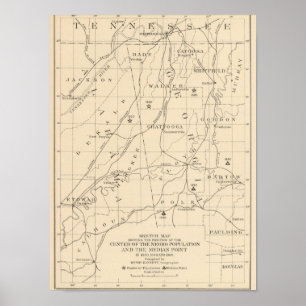 52 Center Negro population 1880-1900 Poster