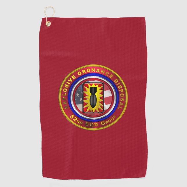 52. Explosive Ordnance Disposal Group Golfhandtuch (Vorderseite)