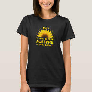 52. Geburtstag 52 Jahre alte Sonnenblume Lover Wom T-Shirt
