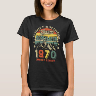 52. Geburtstag 52 Jahre Phantastisch seit Septembe T-Shirt