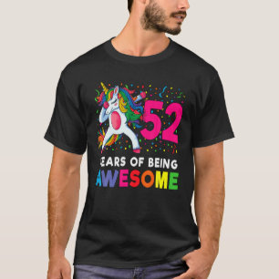 52. Geburtstag Dabbing Einhorn Party Geschenk 52 J T-Shirt
