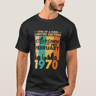 52. Geburtstag Großartig seit Februar 1970 Vintage T-Shirt