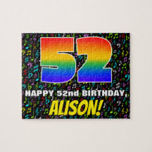 52. Geburtstag — Spaß, farbenfrohe Musiksymbole & 