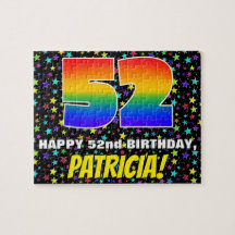 52. Geburtstag — Spaß, farbenfrohe Sternenweltenmu