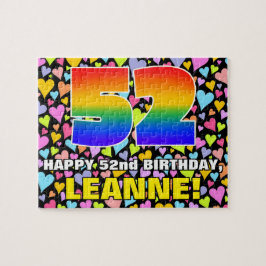 52. Geburtstag — Spaß, liebevolle Herzformen + "52 Puzzle