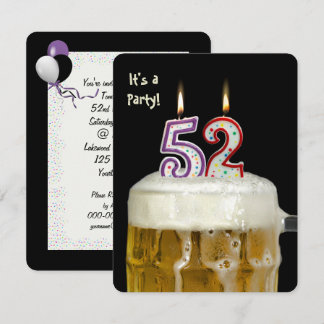 52. Geburtstags-Bier-Party Einladung