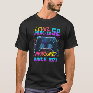 52. Geburtstags-Shirt Level freigeschaltet 52 Seit T-Shirt