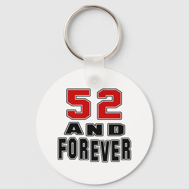 52 Geburtstagsdesigns Schlüsselanhänger (Vorderseite)