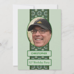 52. Geburtstagsparty Einladung ein Bild hinzufügen