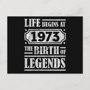 52 Jahre alt 1973 Geburt der Legende 52. Geburtsta Postkarte
