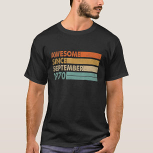 52 Jahre alt Großartig seit September 1970 52. Bi T-Shirt