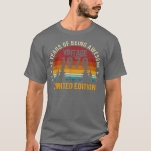 52 Jahre alt Vintag 1970 Limited Edition 52. Gebur T-Shirt
