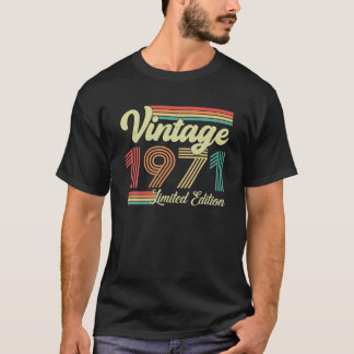 52 Jahre alt Vintag 1971 Geboren 1971 52. T-Shirt