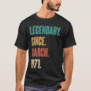 52 Jahre alt Vintag 1971 Geburtstag März 52. Deko T-Shirt