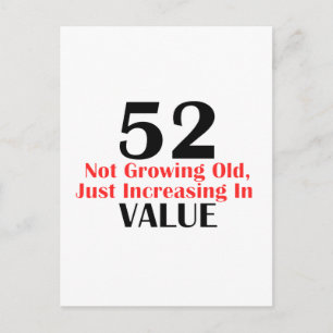 52 Jahre alte Geburtstagsdesigns Postkarte