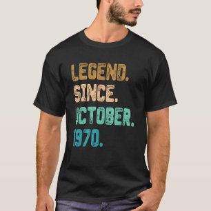 52 Jahre alte Legende seit Oktober 1970 52. Geburt T-Shirt