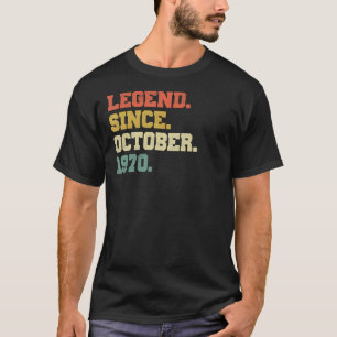 52 Jahre alte Legende seit Oktober 1970 52. Geburt T-Shirt