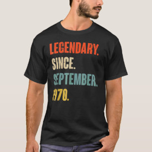 52 Jahre alte Legende seit September 1970 52. Bir T-Shirt