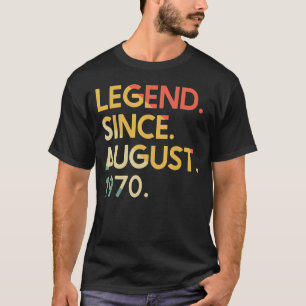 52 Jahre alte Vintage-Legende seit August 1970 52. T-Shirt