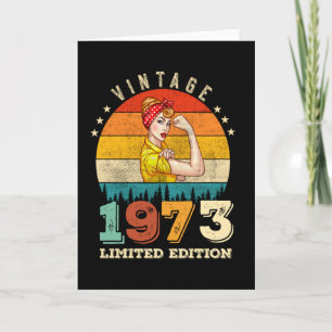 52 Jahre alter Tag 1973 Vintag 52. Geburtstagsfrau Karte