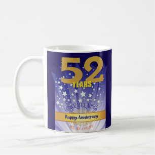 52 Jahre Erholung CUSTOM Jahrestag kühne Zahl Kaffeetasse