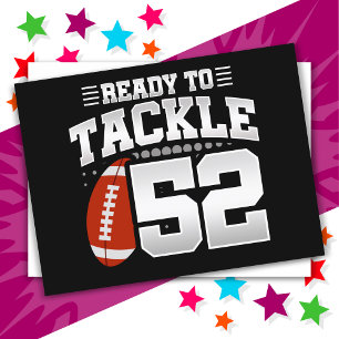 52-jähriges Tackle-Fußballparty 52. Geburtstag Postkarte