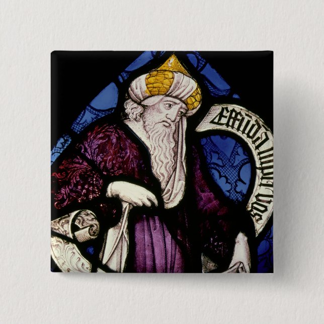 52: Roundel des Prophets Ezekiel, 15. Jahrhundert Button (Vorderseite)
